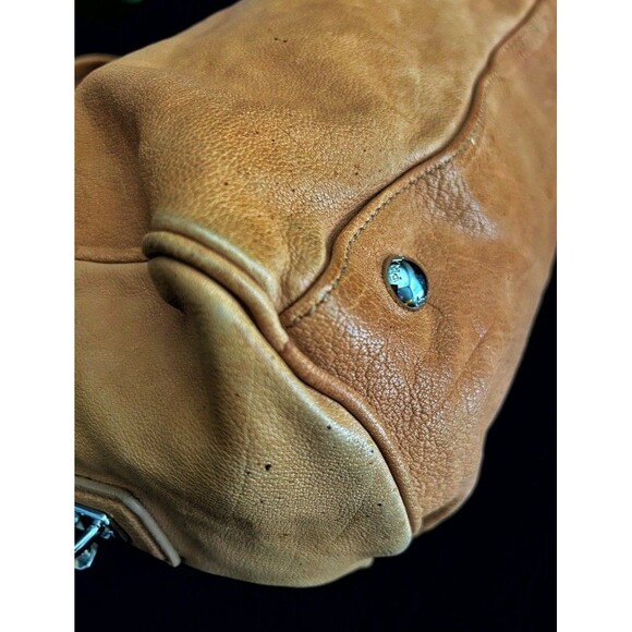 Prada Genuine Leather Shoulder/Handbag In Camel Zip Closure With Lock Luxury - Picture 14 of 16